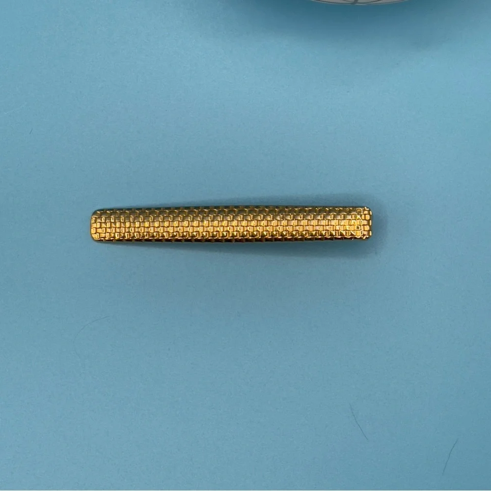 Vintage Hickok U.S.A. gold-tone basketweave tie clip in excellent condition✨ - Picture 5 of 11
